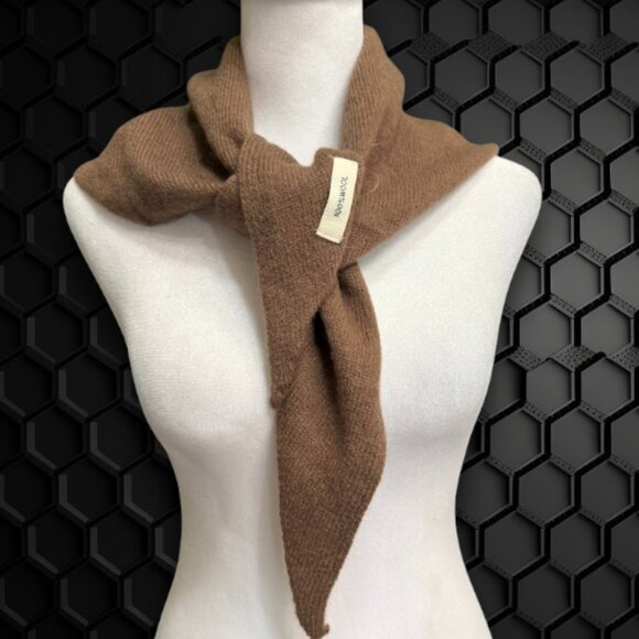 Brown 100% Wool Shawl Wrap Scarf Soft - Picture 3 of 5